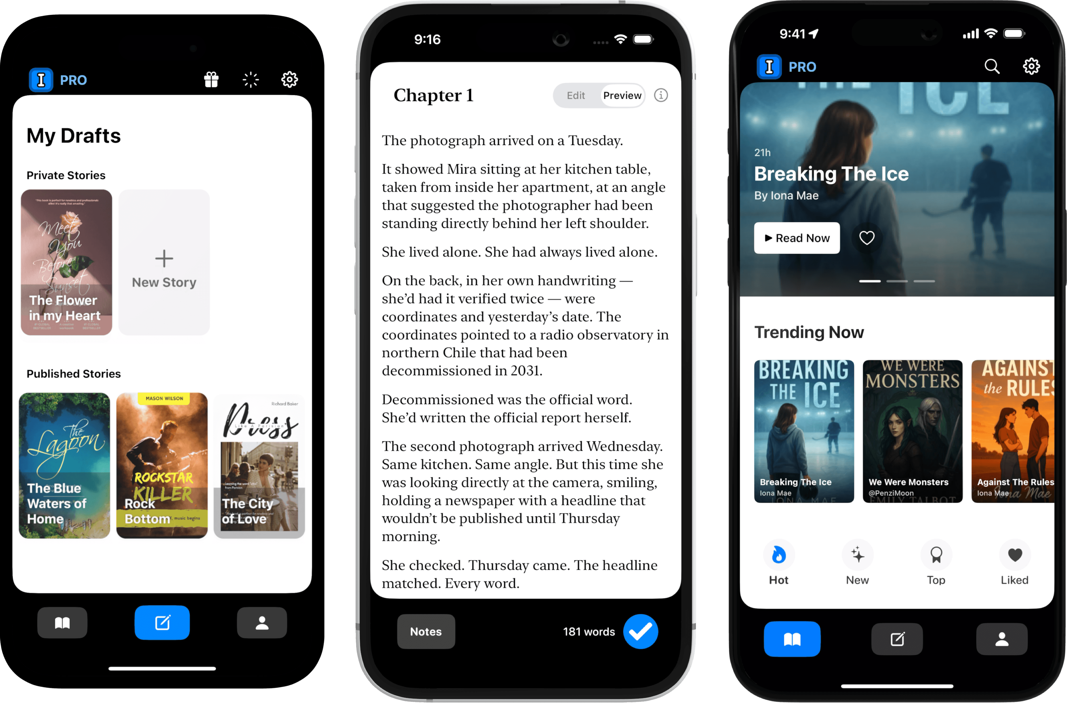 Story Writer app screenshots